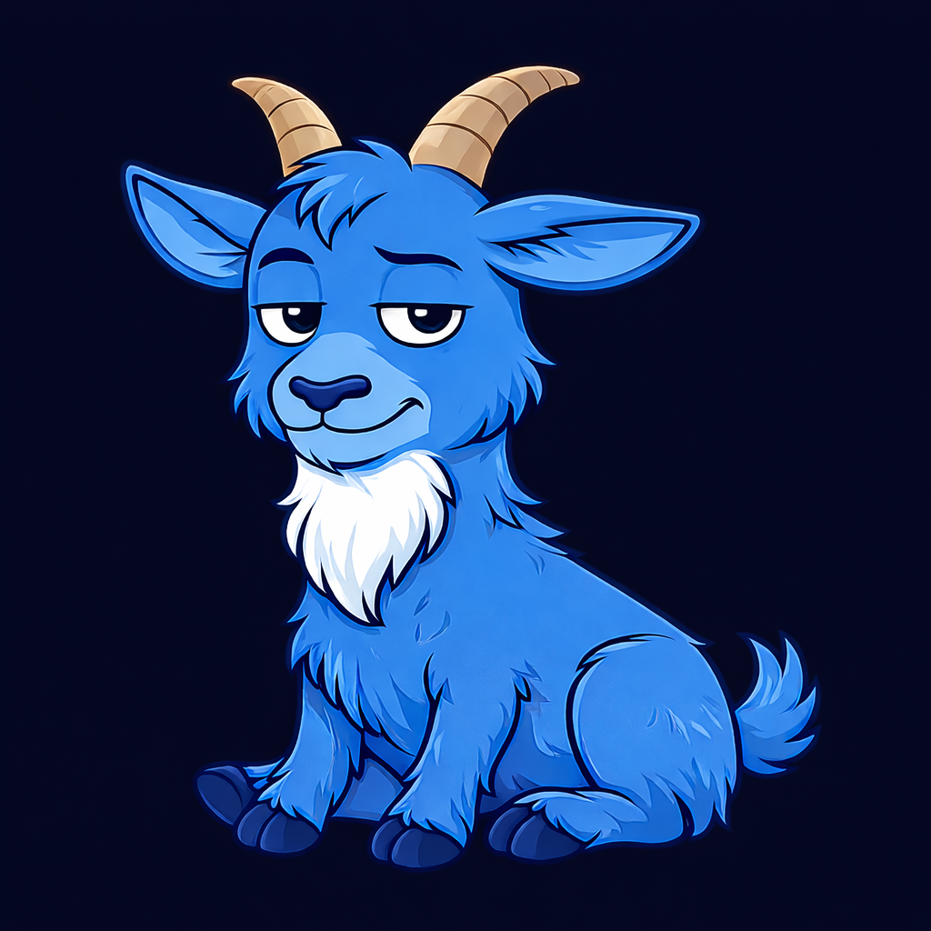 Glenn the blue goat