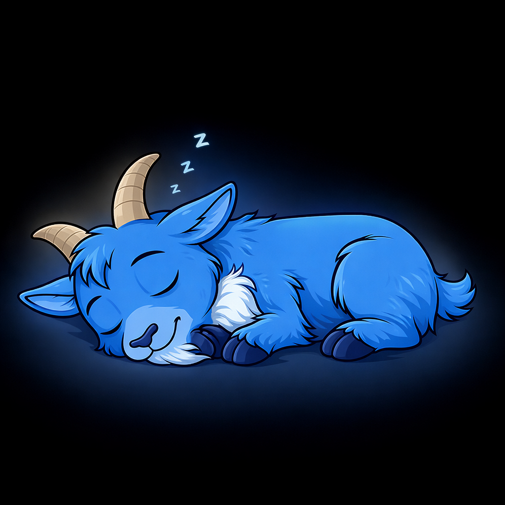 Glenn the blue goat